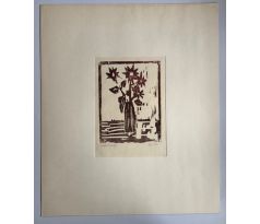 Jaroslav Kruis. Kytice ve váze / monotyp