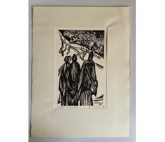 Jaroslava Hýžová. O vánocích / dřevoryt