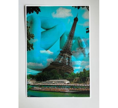 Jiří Kolář. Eiffelova věž / fotokoláž
