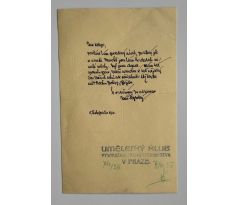 Jindřich Štyrský / dopis