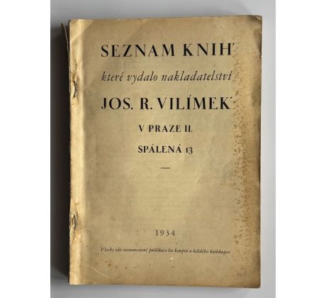 Seznam knih, které vydalo nakladatelství Jos. R. Vilímek