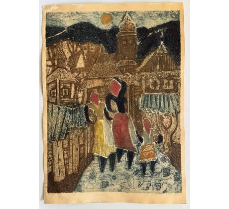 Eduard Ovčáček. Strukturální grafika / valašský motiv