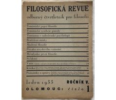 Filozofická revue 1933