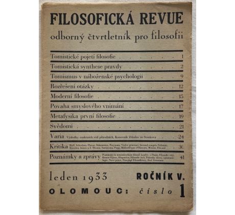 Filozofická revue 1933