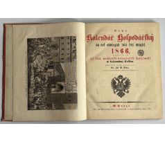 Nový Kalendář Hospodářský na rok obyčejný 365 dnj magjcj 1866