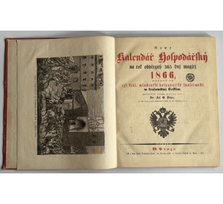 Nový Kalendář Hospodářský na rok obyčejný 365 dnj magjcj 1866