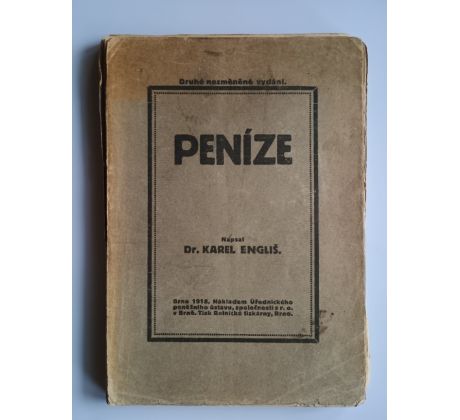 Karel Engliš. Peníze / 1918